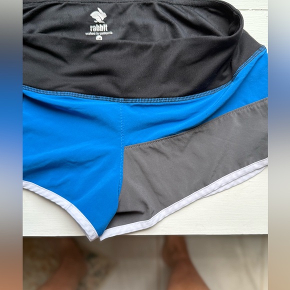 Rabbit Blue and Black Running Shorts - Picture 2 of 5